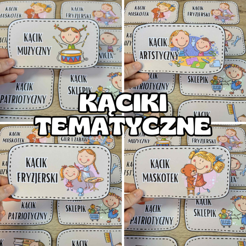 Kąciki Tematyczne - Tabliczki z nazwami kącików  