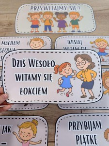 Przywitajmy się ! - Tabliczki Z Napisami ( wzór 2 ) 