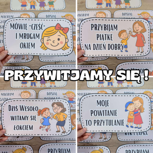 Przywitajmy się ! - Tabliczki Z Napisami ( wzór 2 ) 