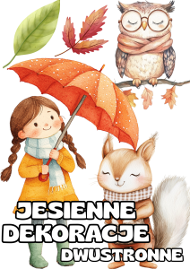  Jesienne Dekoracje Dwustronne ( wzór 2) - Jesień