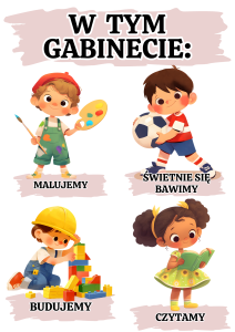 Tabliczki Z Napisami ( wzór 1 ) - W  tej grupie / sali / klasie / świetlicy/ gabinecie ... 