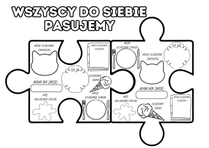 Puzzle Do Wypełnienia Dla Dzieci - Wszyscy Do Siebie Pasujemy 