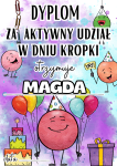 Dzień Kropki - Dyplom z możliwością edycji wzór 1
