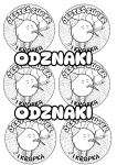 Dzień Kropki - Odznaki / Medale wzór 2 CZARNO - BIAŁY