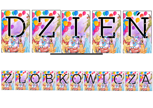 Dzień Żłobkowicza- Napis/ Girlanda  