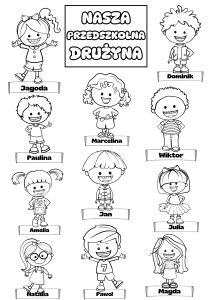 Dzień Przedszkolaka - Ilustracje dzieci z możliwością edycji imion 