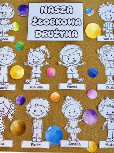 Nasza Żłobkowa Drużyna -  Ilustracje dzieci z możliwością edycji imion  