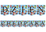 Dzień Chłopaka - Napis / Girlanda (wzór 3)