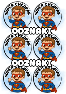 Super Chłopak - Odznaki / Medale (wzór 1) - Dzień Chłopaka 