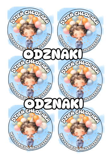 Odznaki / Medale ( wzór 1 ) - Dzień Chłopaka 
