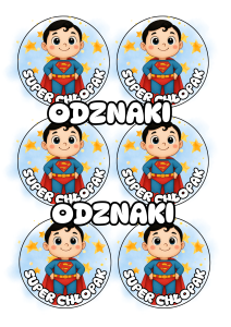 Super Chłopak - Odznaki / Medale (wzór 3) - Dzień Chłopaka 