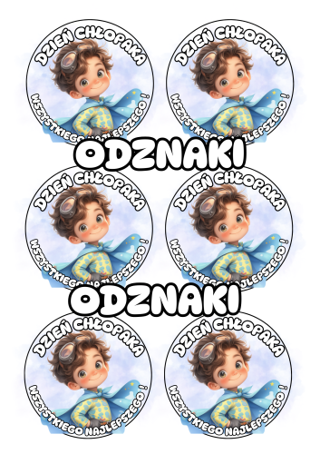  Odznaki / Medale (wzór 2 ) - Dzień Chłopaka