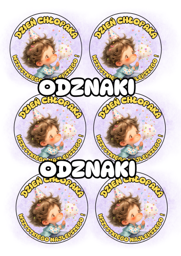 Odznaki / Medale (wzór 3) - Dzień Chłopaka