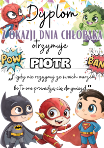 Dyplom (wzór 1) - Dzień Chłopaka 