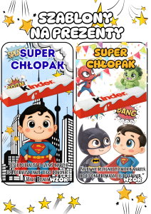  Super Chłopak - Szablony na Prezenty - Dzień Chłopaka