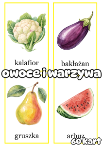 Plansze z Ilustracjami - Owoce i Warzywa