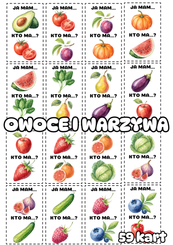 Ja mam... Kto ma...?  - ( wzór 3 ) - Owoce i Warzywa 