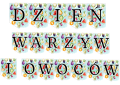 Owoce i Warzywa -Dzień Warzyw i Owoców - Napis / Girlanda 