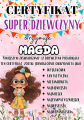 Certyfikat Super Dziewczyny ( wzór 2) - Dzień Dziewczyny