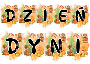 Dzień Dyni - Napis / Girlanda wzór 2