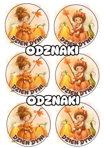 Dzień Dyni - Odznaki / Medale wersja dla dziewczynki i chłopaka