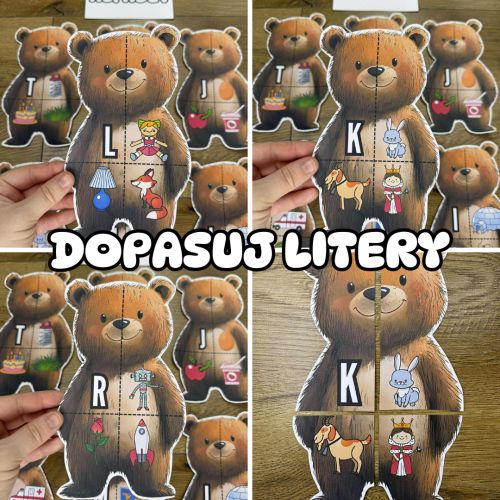 Dzień Pluszowego Misia - Dopasuj Elementy  - Alfabet 