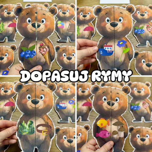 Dzień Pluszowego Misia - Dopasuj Elementy  - Rymy 
