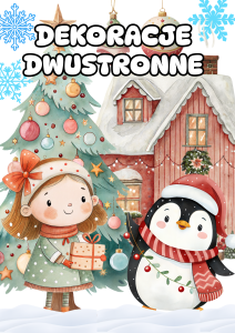 Zimowe / Świąteczne - Dekoracje Dwustronne wersja 3