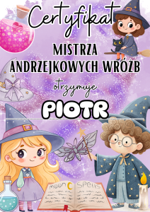 Andrzejki - Certyfikat z możliwością edycji