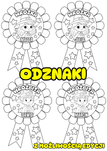 Andrzejki - Odznaki  Wróżki / Wróżbity z możliwością edycji