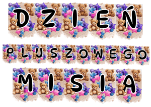 Dzień Pluszowego Misia - Napis - wzór 4