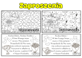 Zaproszenia (BIAŁO-CZARNE)  Z Możliwością Edycji Tekstu - Dzień Babci i Dziadka  