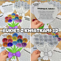  Bukiet z kwiatkami 3D i życzeniami - Dzień Babci i Dziadka  