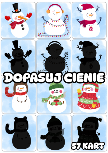 Bałwanki - Dopasuj Cienie