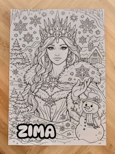 Pani Zima- Kolorowanka XXL  