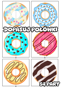 Pączki - Dopasuj Połówki - Tłusty Czwartek