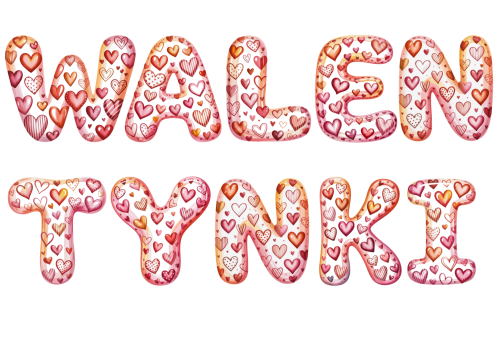 Walentynki  - Napis / Girlanda ( wzór 4)  