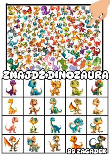Znajdź Dinozaura Na Planszy XXL  - Dzień Dinozaura