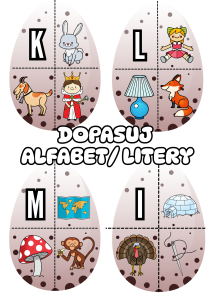 Dopasuj Alfabet / Litery - Dzień Dinozaura