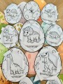 Jaja Dinozaura ( wersja czarno - biała ) - Dzień Dinozaura  