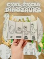 Cykl Życia Dinozaura - Książeczki Rozkładane Kolorowe / Biało Czarne - Dzień Dinozaura 