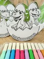 Dinozaury ze skorupkami - Praca Plastyczna - Dzień Dinozaura