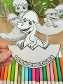 Dinozaury ze skorupkami - Praca Plastyczna - Dzień Dinozaura 