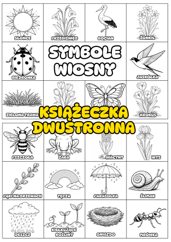 Symbole Wiosny - Książeczka Składana / Wklejka - Wiosna 