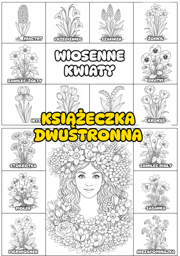 Wiosenne Kwiaty - Książeczka Składana / Wklejka - Wiosna  