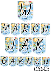 W Marcu Jak W Garncu - Napis / Girlanda  