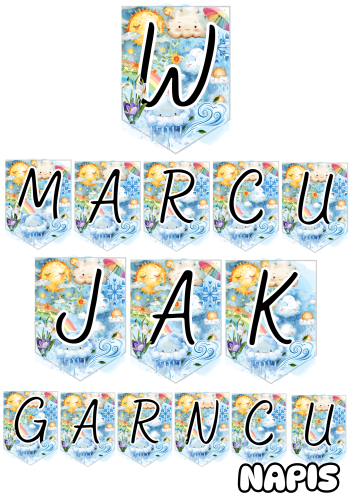 W Marcu Jak W Garncu - Napis / Girlanda  