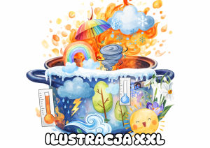 Ilustracja/ Dekoracja XXL ( wzór 2 )  - W Marcu Jak W Garncu / Marcowa Pogoda 