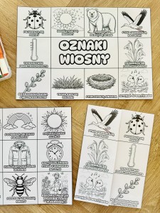 Oznaki Wiosny - Książeczka Składana / Wklejka - Wiosna 