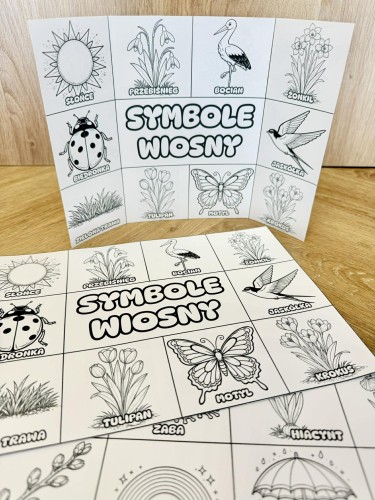 Symbole Wiosny - Książeczka Składana / Wklejka - Wiosna  